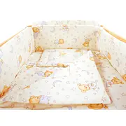 Lenjerie MyKids Teddy Stelute Crem M2 4 Piese 140x70 - MYK00006544