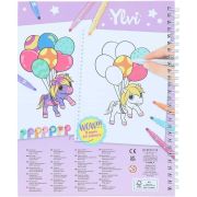 Carte de colorat cu carioci Ylvi Create Your Unicorn Depesche PT12168 BBJPT12168_Initiala