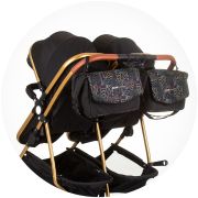 Carucior gemeni chipolino duo smart 2 in 1 obsidian leaves hubkbds02404ol