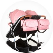 Carucior gemeni chipolino duo smart 3 in 1 flamingo hubst-kbds02405fl