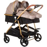 Carucior gemeni chipolino duo smart 3 in 1 golden beige hubst-kbds02403gb