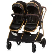Carucior gemeni chipolino duo smart 3 in 1 obsidian leaves hubst-kbds02404ol