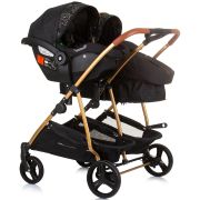 Carucior gemeni chipolino duo smart 3 in 1 obsidian leaves hubst-kbds02404ol
