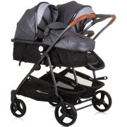 Carucior gemeni chipolino duo smart 3 in 1 silver grey hubst-kbds02402sg
