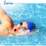 Dopuri de urechi pentru inot, impiedica patrunderea apei in urechi la adulti, reutilizabile, hipoalergenice, albastre, SANOHRA Swim