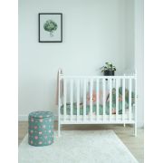 Patut Bebe Din Lemn Masiv, Laterala Culisabila Si Inaltime Reglabila A Saltelei, Bedside Alice Alb Cu Saltea Comfort 100x50 Cm Pjbdrw_2012_10050dp