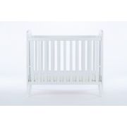 Patut Bebe Din Lemn Masiv, Laterala Culisabila Si Inaltime Reglabila A Saltelei, Bedside Alice Alb Cu Saltea Comfort 100x50 Cm Pjbdrw_2012_10050dp