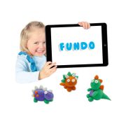 Plastilina colorata vegana FunDo - Dinozauri (3 x 90 gr - 1 x 40 gr) TSG42461