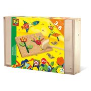 Set constructie copii - Jucarie de indemanare cu ciocan si cuie - Hammer Tic in cutie din lemn de lux TSG23150