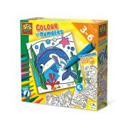 Set creativ - Deseneaza pe numere, 6 planse TSG42456