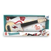 Jucarie din lemn - Instrument Ukulele (chitara) rosu - invata sa canti cu lumini TSG25558