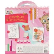 Carte de colorat cu activitati, benzi adezive decorative si stampile, 33 piese Moxy GR100099 BBJGR100099_Roz