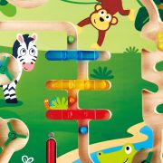 Jucarie din lemn - Labirint magnetic Jungla