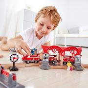 Jucarie din lemn - Set de trenuri urbane (51 piese)