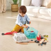 Jucarie din lemn - Set tren oras (48 piese)
