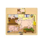 Puzzle din lemn - Diverse animale