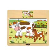 Puzzle din lemn - Diverse animale