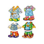 Puzzle din lemn - Imbraca baietelul