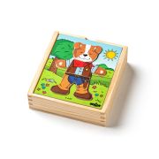 Puzzle din lemn - Imbraca catelul