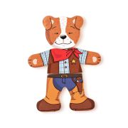 Puzzle din lemn - Imbraca catelul