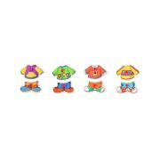 Puzzle din lemn cu butoni - Imbraca-l pe Sebastian