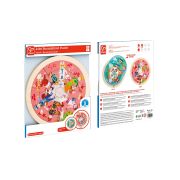 Puzzle din lemn cu doua fete: giratoriu si meserii (19 piese)