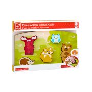 Puzzle din lemn tactil - Animale din padure