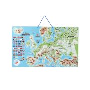 Puzzle si joc 3 in 1 - Harta magnetica a Europei, en