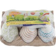 Set 6 oua de colorat pentru Paste cu 4 carioci colorate Grafix GR810034A BBJGR810034A_Alb