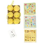 Set 6 oua pentru Paste cu 3 foi cu stickere si 12 ochi miscatori Grafix GR810034G BBJGR810034G_Galben
