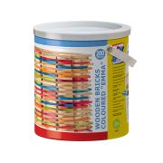 Jucarie din lemn - Caramizi colorate Emma (200 piese)