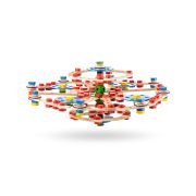 Jucarie din lemn - Set constructie inginer (340 piese)