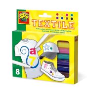 Markere de copii pentru colorat materiale textile, 8 bucati