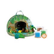 Set creativ - Lumea dinozaurilor din plastilina (geanta tematica)