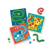 My first - Set creativ copii cu plastilina si cartonase cu animale