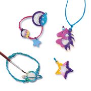 Set creativ copii - Bijuterii cu cristale cu tematica galaxie