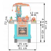 Bucatarie interctiva cu accesorii incluse ricokids 773100 - turcoaz edeedi773100