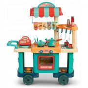 Bucatarie pe roti cu accesorii incluse ricokids 773000 - turcoaz edeedi773000