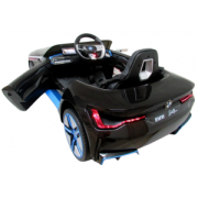 Masinuta electrica cu telecomanda, roti din spuma eva, scaun din piele ecologica, varsta 1-5 ani, bmw i4 - negru edeedibmwi4negru