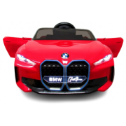 Masinuta electrica cu telecomanda, roti din spuma eva, scaun din piele ecologica, varsta 1-5 ani, bmw i4 - rosu edeedibmwi4rosu