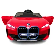 Masinuta electrica cu telecomanda, roti din spuma eva, scaun din piele ecologica, varsta 1-5 ani, bmw i4 - rosu edeedibmwi4rosu
