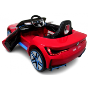 Masinuta electrica cu telecomanda, roti din spuma eva, scaun din piele ecologica, varsta 1-5 ani, bmw i4 - rosu edeedibmwi4rosu