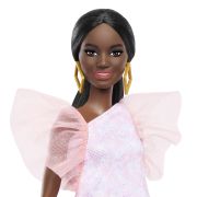 PAPUSA BARBIE FASHIONISTA  AFRO-AMERICANA CU ROCHIE PEACH VIVMTFBR37_HRH14