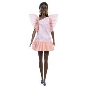 PAPUSA BARBIE FASHIONISTA  AFRO-AMERICANA CU ROCHIE PEACH VIVMTFBR37_HRH14