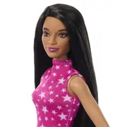 PAPUSA BARBIE FASHIONISTA BRUNETA CU TOP CU STELUTE VIVMTFBR37_HRH13