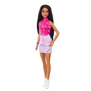 PAPUSA BARBIE FASHIONISTA BRUNETA CU TOP CU STELUTE VIVMTFBR37_HRH13