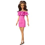 PAPUSA BARBIE FASHIONISTA SATENA CU ROCHIE ROZ VIVMTFBR37_HRH15