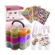 Set creativ elastice loom colorate cu organizator si accesorii, 3000 piese Kruzzel MY18234 BBJMY18234_Initiala