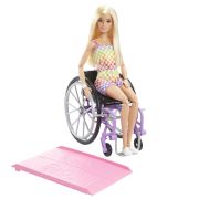 BARBIE PAPUSA BARBIE BLONDA IN SCAUN CU ROTILE VIVMTHJT13
