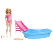 BARBIE SET PAPUSA BARBIE BLONDA SI PISCINA VIVMTHRJ74